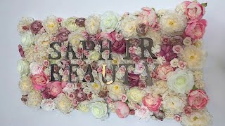 DIY  MUR DE FLEUR PERSONNALISEE⎥🌹 FLOWER WALL A MOINS DE 50€ 😱  SAPHIR BEAUTY [upl. by Idel]