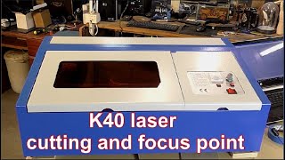 K40 laser cutting and focus point [upl. by Aicylla]