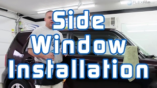 Window Tinting Side Window Installation Two Stage Method [upl. by Tonina]