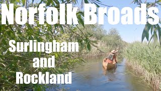 The Norfolk Broads by Canoe Sunken Wherry Graveyards Surlingham and Rockland Broad River Yare [upl. by Yelyac]