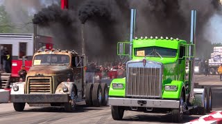 2021 Great Lakes Big Rig Challenge Uphill Semi Drag Racing Bobtail at Onaway [upl. by Ennywg807]