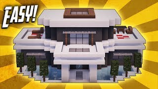 Minecraft How To Build A Large Modern House Tutorial 20 [upl. by Elbring]