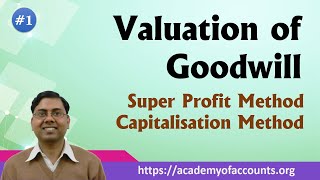 1 Valuation of Goodwill Super profit and Capitalisation Method [upl. by Nemraciram]