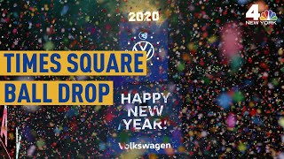 See the 2020 Times Square Ball Drop From Above  NBC New York [upl. by Enileqcaj]