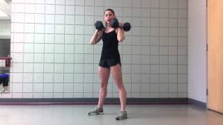 Dumbbell Thruster Demo  CrossFit [upl. by Eirelam]