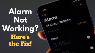 Fixed iPhone Alarm Not Working Issue [upl. by Ayikaz781]