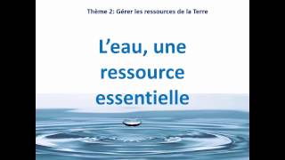 Géographie Seconde Leau une ressource essentielle  cours complet [upl. by Mor]