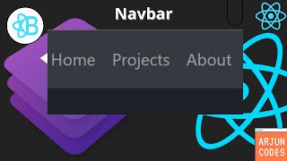 Navbar using React Bootstrap Responsive Navbar React router dom on navbar 2021  2022 [upl. by Rozanna94]