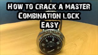 How To Crack a Master Lock Combination Lock EASY 🔴 [upl. by Boni233]