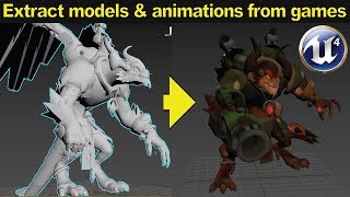 Tutorial How to extract 3D models and animations from games made in Unreal Engine ENGLISH [upl. by Pears]