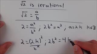 Proof Square Root of 2 is Irrational [upl. by Needan]