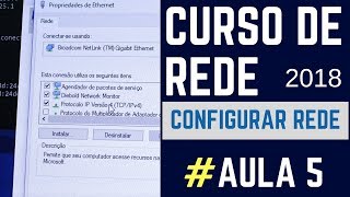 Curso de Rede Configurar Rede Windows 10 e 7  Aula 5 [upl. by Currey]