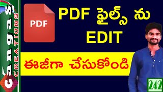 How To Editing PDF Document In Online Telugu [upl. by Fesuoy]