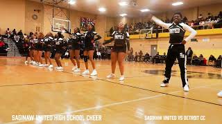 HALF TIME PERFORMANCE  Saginaw United Cheer   Saginaw United vs Detroit Catholic Central [upl. by Adolfo]