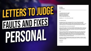 Personal Letter To Sentencing Judge 5 Faults and 5 Fixes [upl. by Atnom549]