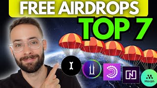 Top 7 FREE Crypto Airdrops Still Early [upl. by Blinni885]