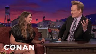 Elizabeth Olsen Teaches Conan Russian Curse Words  CONAN on TBS [upl. by Halullat]