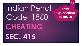 Cheating  Indian Penal Code [upl. by Philipa860]