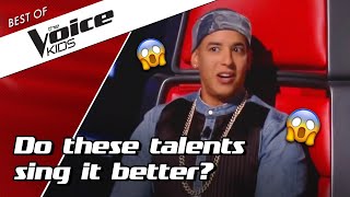 TOP 10  BEST auditions with a COACH SONG in The Voice Kids [upl. by Stefanac547]