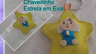 COMO FAZER CHAVEIRINHO ESTRELA EM EVA [upl. by Acino]