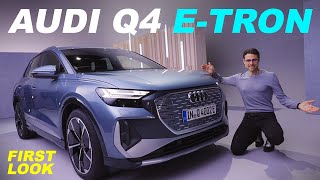 The newest Audi EV Audi Q4 etron SUV vs Sportback REVEAL review [upl. by Junji]