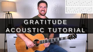 Gratitude Acoustic Guitar Tutorial  TAB  Brandon Lake [upl. by Ikaz]