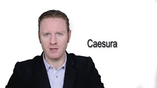 Caesura  Meaning  Pronunciation  Word World  Audio Video Dictionary [upl. by Aissatan]