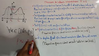 Fonction dune variable réelle partie 7  théorème des valeurs intermédiaires TVI [upl. by Warden531]
