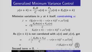 CL692 2x S123 Generalized Minimum Variance Control GMVC IIT Bombay [upl. by Shaner78]