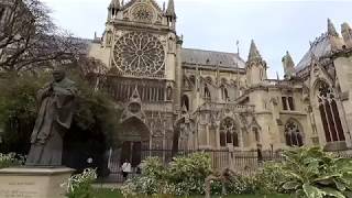 Walking tour of Notre Dame Cathedral Paris [upl. by Hester405]