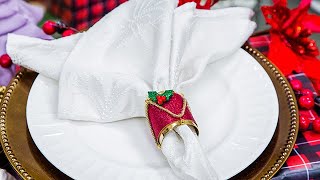 DIY Holiday Napkin Rings  Home amp Family [upl. by Akinak435]