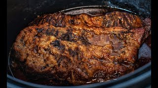 THE EASIEST CROCKPOT BRISKET RECIPE EVER [upl. by Eetsud]