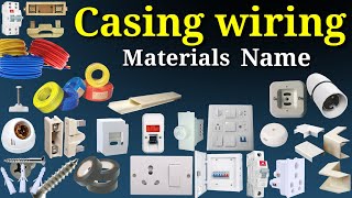 Electrical work materials name and pictures  Casing capping wiring accessories  Electrician [upl. by Raynold]