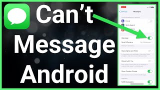 How To Fix iPhone Cant Send Messages To Android [upl. by Weasner76]