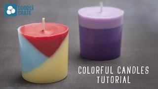 Make DIY Layered Candles with Crayons [upl. by Ellga]