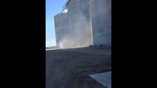 Grain Elevator Collapse in Hannaford ND [upl. by Nancey]