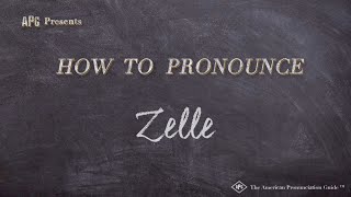 How to Pronounce Zelle Real Life Examples [upl. by Mccreary]