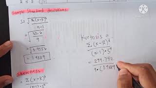 Grouped data of skewness and kurtosis [upl. by Htennek171]