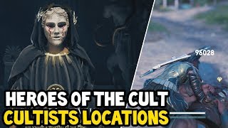 Assassins Creed Odyssey  All HEROES OF THE CULT CULTISTS Location Walkthrough [upl. by Leihcim]