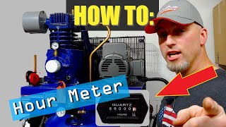 Quincy QP5 Compressor  HOW TO  Hour Meter Install [upl. by Mathis162]