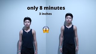 How to Grow 3 Inch Taller  In Only 8 Minutes IT WORKS [upl. by Yesac]