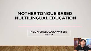 Mother Tongue BasedMultilingual Education MTBMLE [upl. by Faxan]