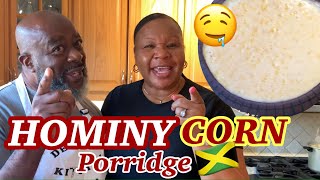 How to make Jamaican Hominy Corn Porridge With a SURPRISE GUEST [upl. by Leigha898]