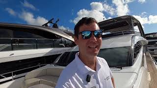 Awesome Y85 Princess Yachts Tour at FLIBS 2022 [upl. by Cohette695]