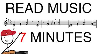 Read Sheet Music in 7 MINUTES guitar [upl. by Atirehgram540]