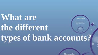 What are The Different Types of Bank Accounts [upl. by Rennoc]