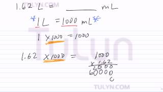 Conversion of Metric Units Liters to Milliliters [upl. by Lasyrc]