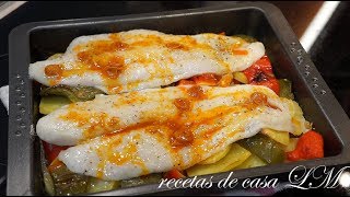 MERLUZA AL HORNO RECETA FÁCIL PARA NAVIDAD [upl. by Inittirb]