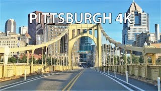 Driving Downtown  Pittsburgh 4K  USA [upl. by Azila]