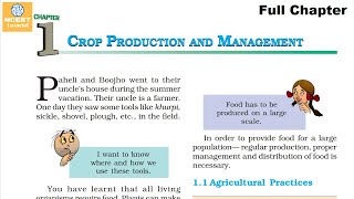 Crop Production and Management  Class 8 Science Chapter 1 Full Chapter [upl. by Hedy]